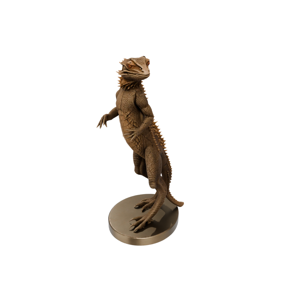 Bronze Flexi Bearded Dragon — flexi animals 3D print model, STL