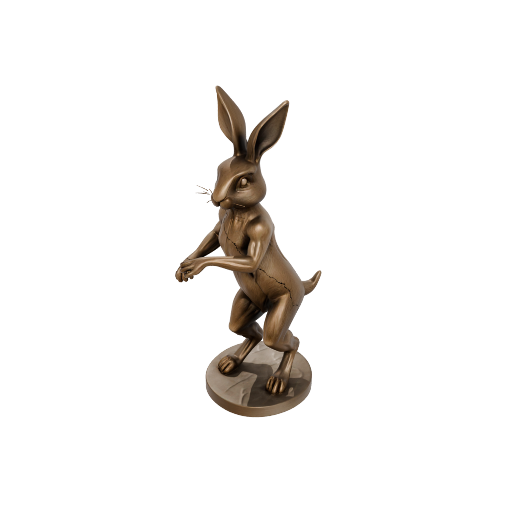 Bronze Flexi Bunny Rabbit — flexi animals 3D print model, STL