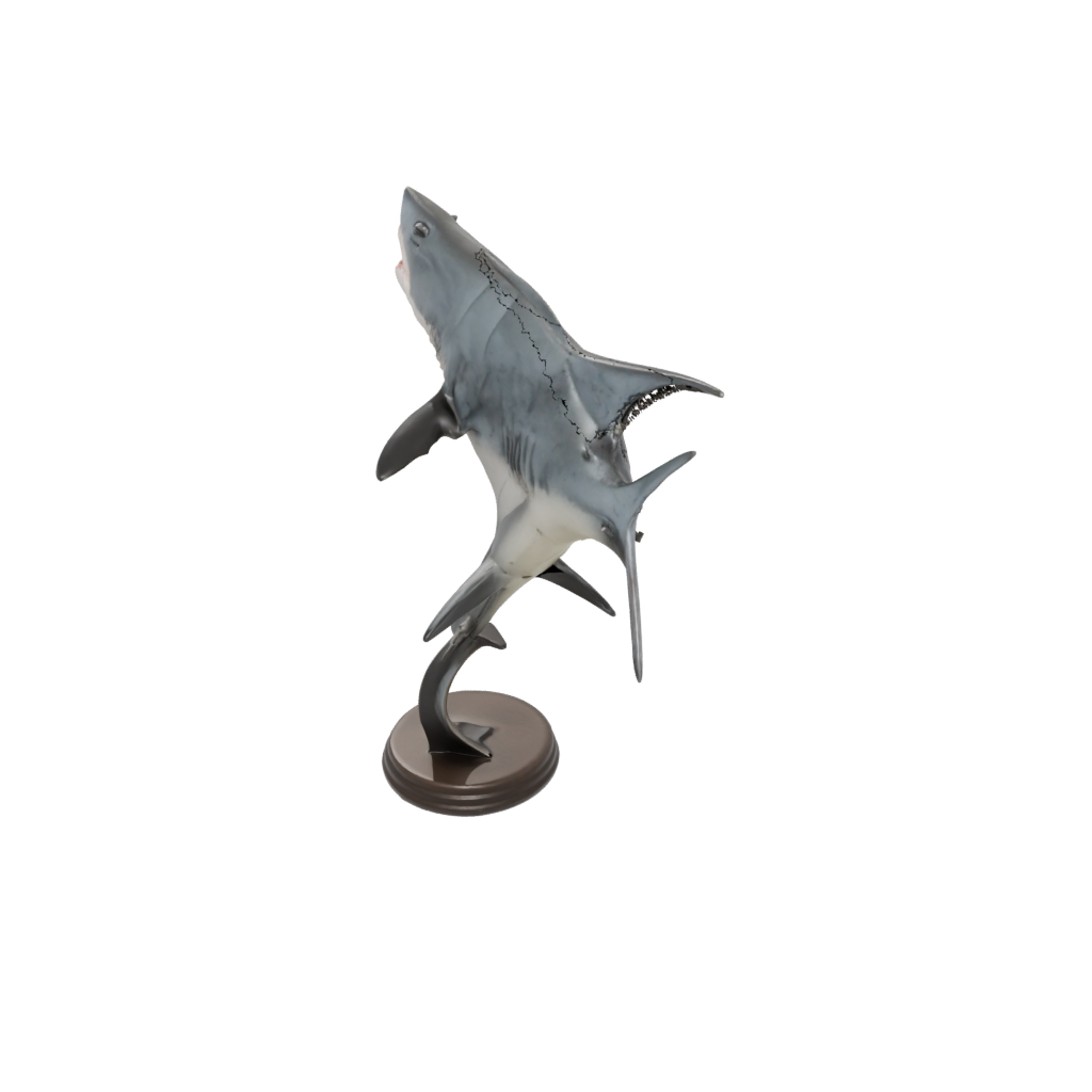 Bronze Flexi Great White Shark — flexi animals 3D print model, STL