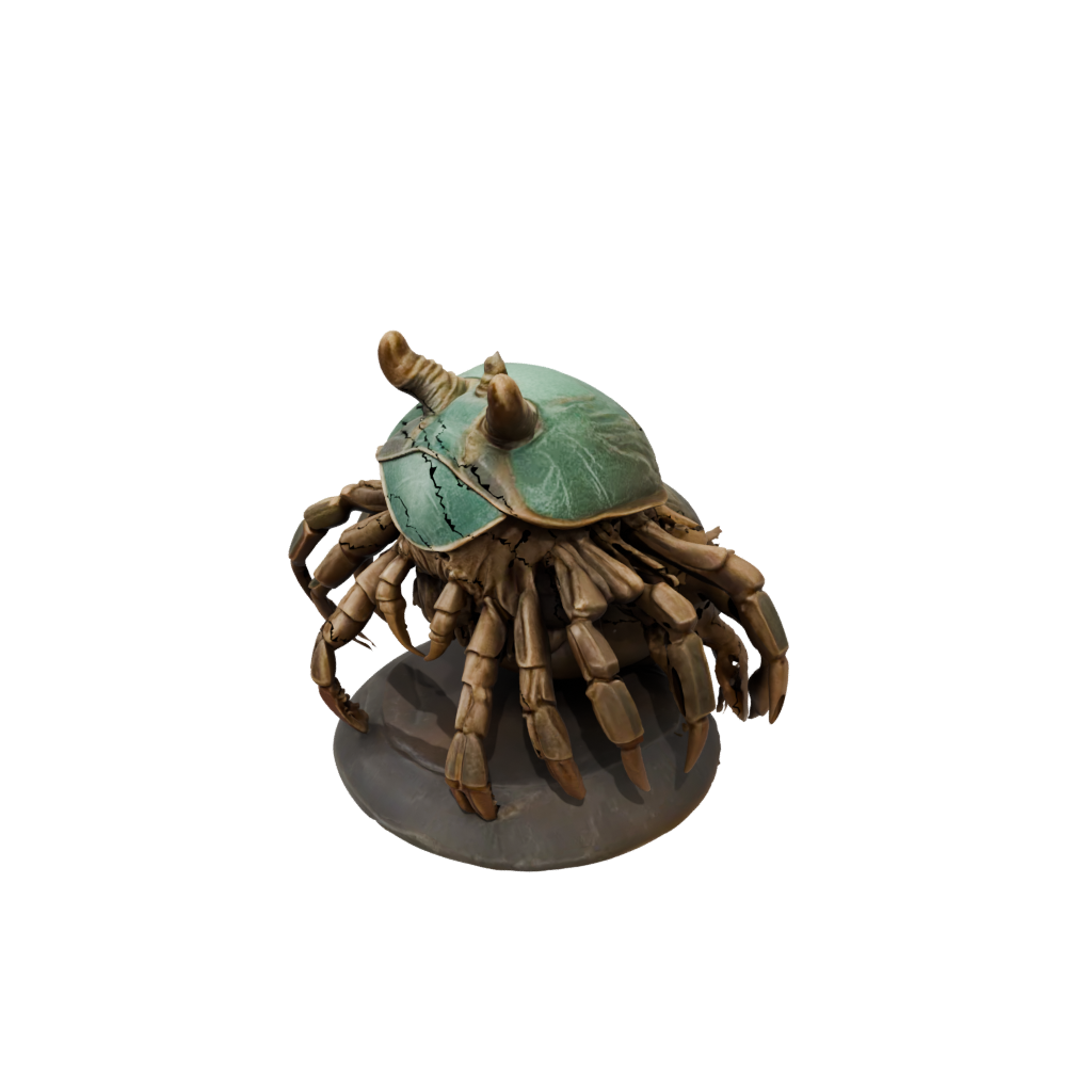 Bronze Flexi Hermit Crab — flexi animals 3D print model, STL