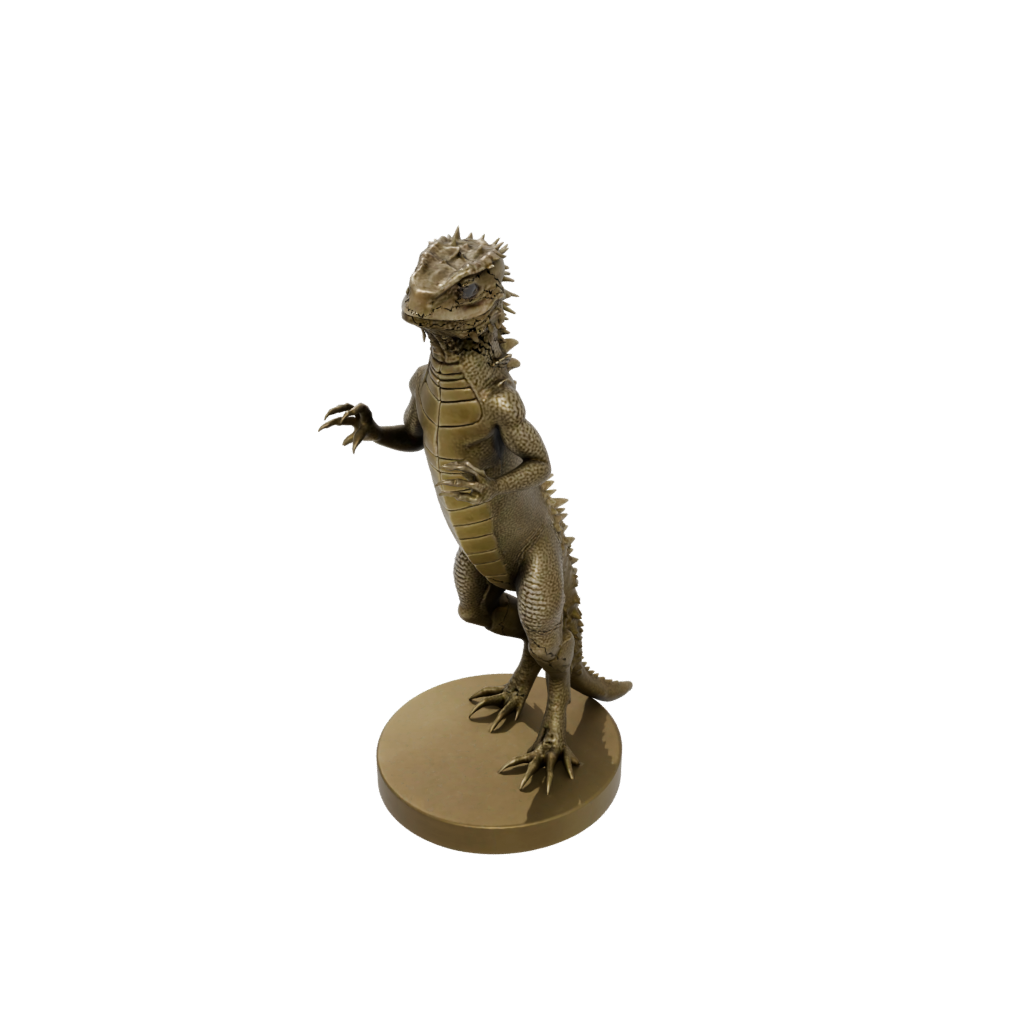 Bronze Flexi Iguana — flexi animals 3D print model, STL