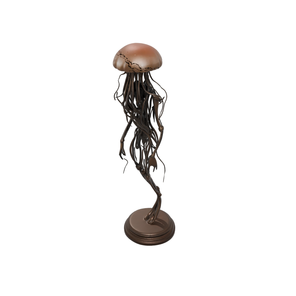 Bronze Flexi Jellyfish — flexi animals 3D print model, STL
