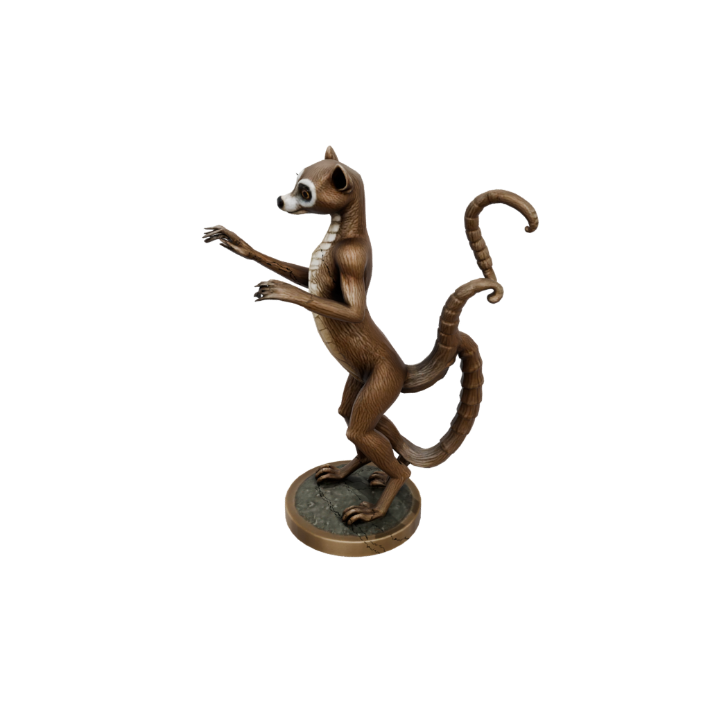 Bronze Flexi Lemur — flexi animals 3D print model, STL
