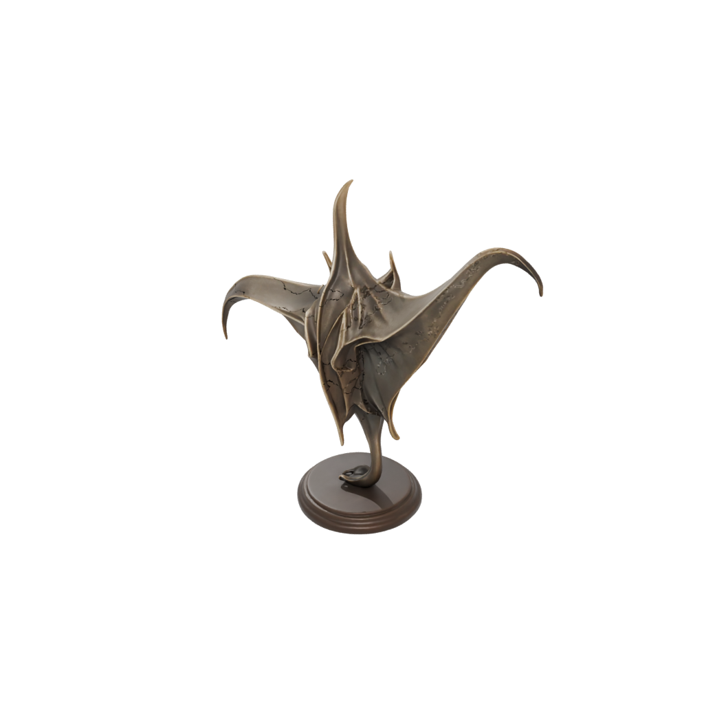 Bronze Flexi Manta Ray — flexi animals 3D print model, STL
