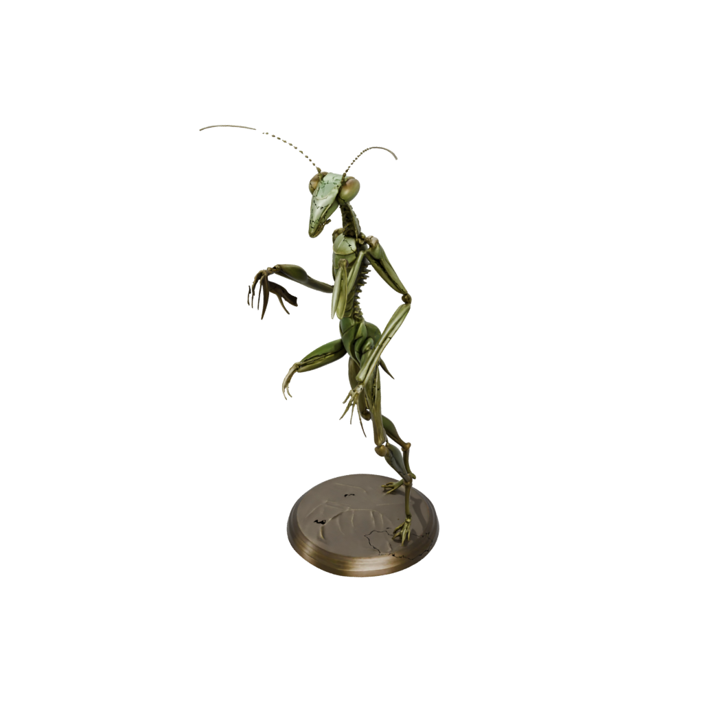 Bronze Flexi Praying Mantis — flexi animals 3D print model, STL