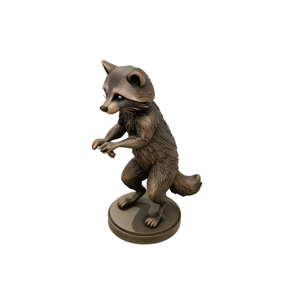 Bronze Flexi Raccoon