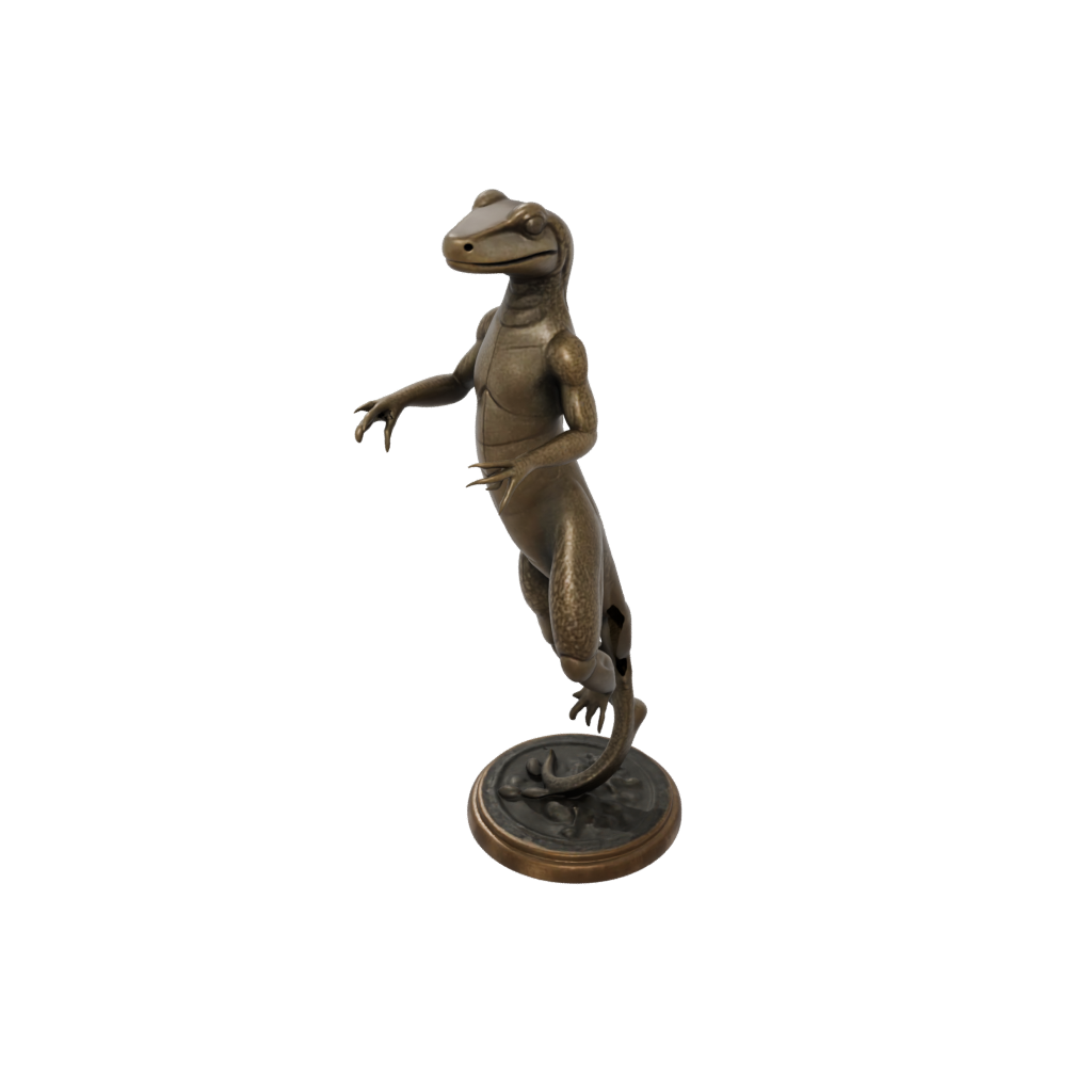 Bronze Flexi Salamander — flexi animals 3D print model, STL