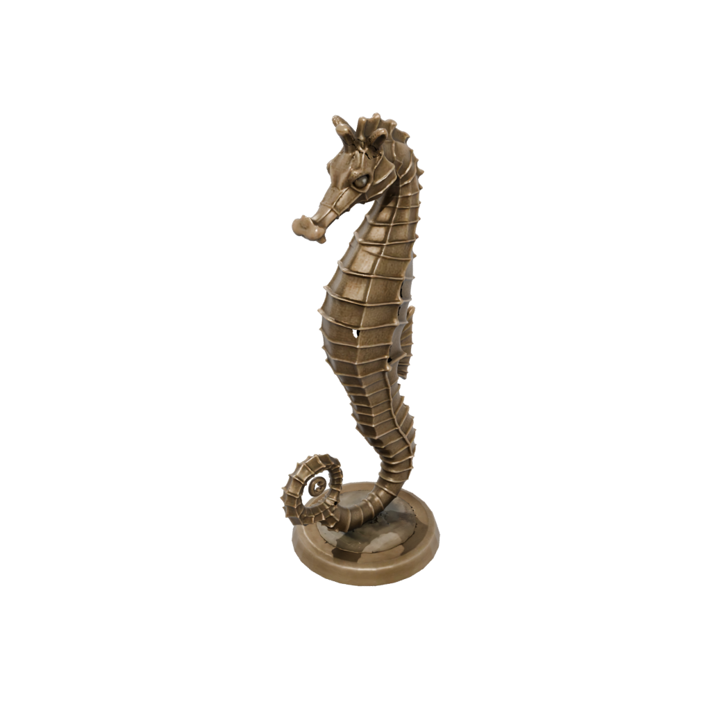 Bronze Flexi Seahorse — flexi animals 3D print model, STL