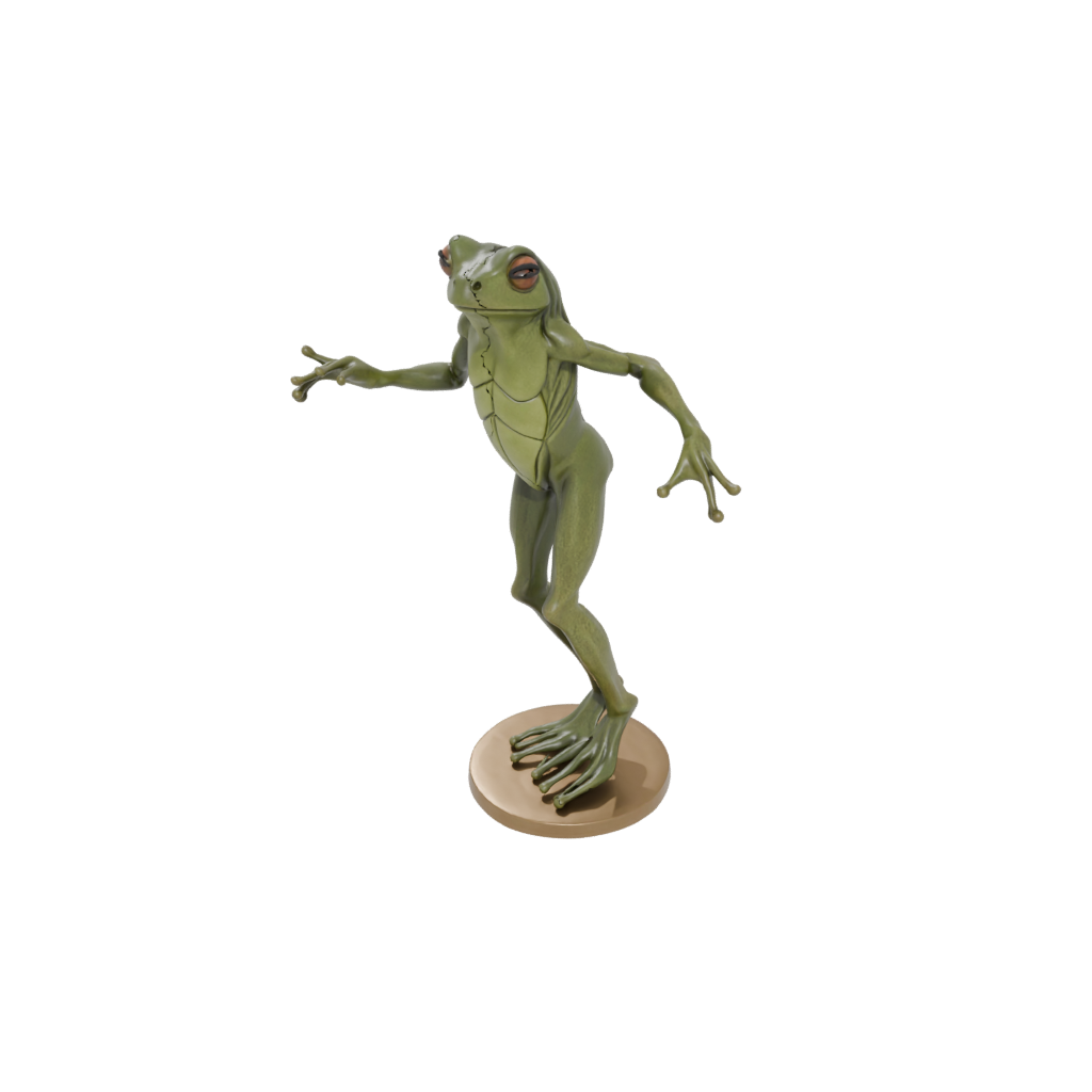 Bronze Flexi Tree Frog — flexi animals 3D print model, STL