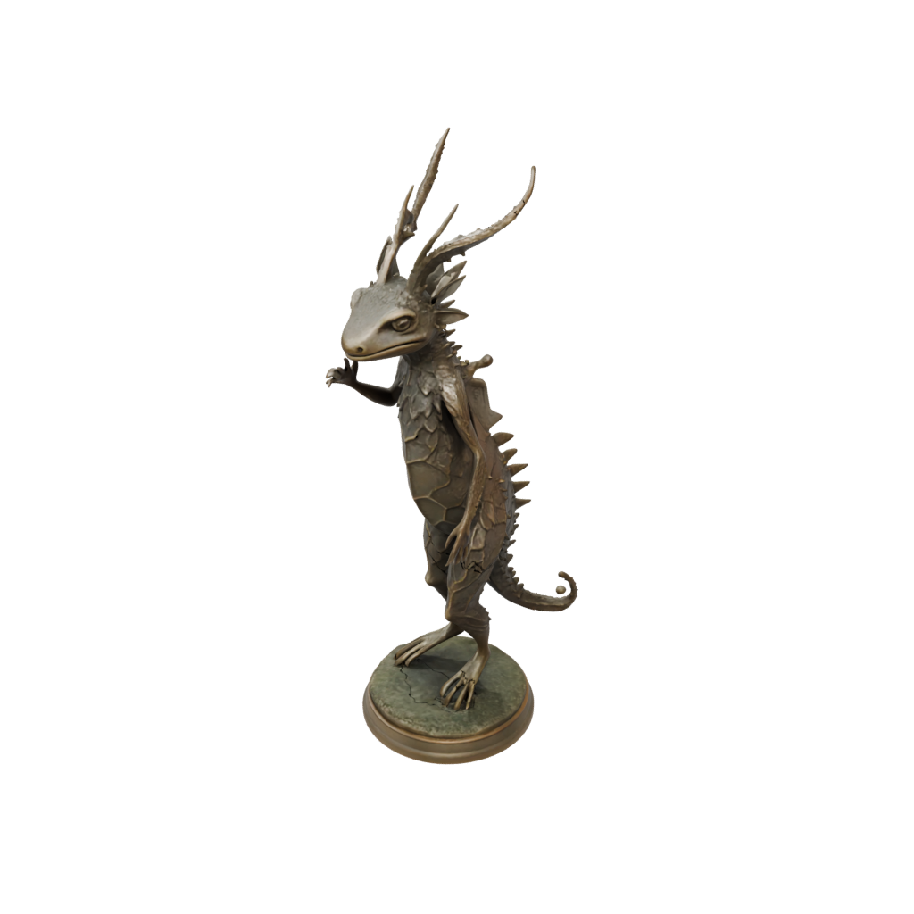 Bronze Floral Flexi Axolotl — flexi animals 3D print model, STL