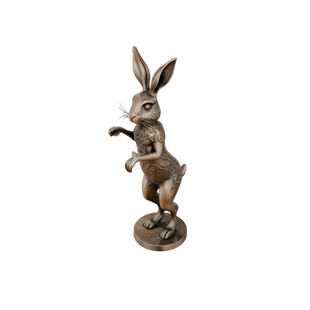Bronze Floral Flexi Bunny Rabbit