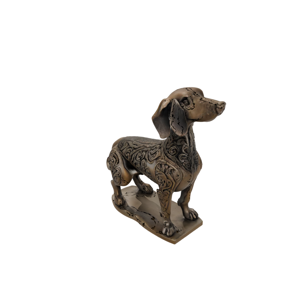 Bronze Floral Flexi Dachshund Dog