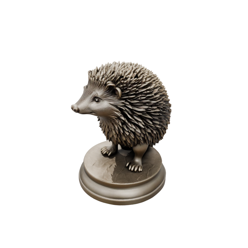 Bronze Floral Flexi Hedgehog — flexi animals 3D print model, STL