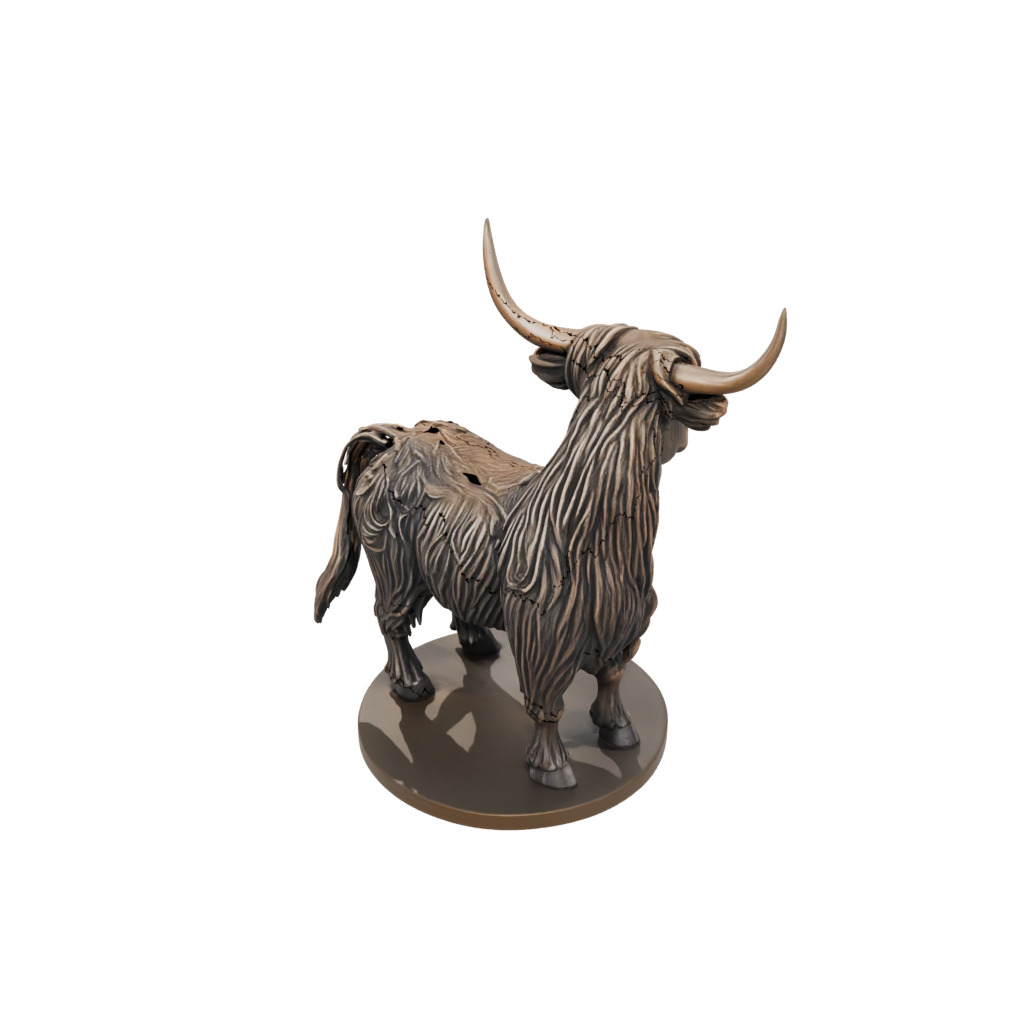 Bronze Floral Flexi Highland Cow