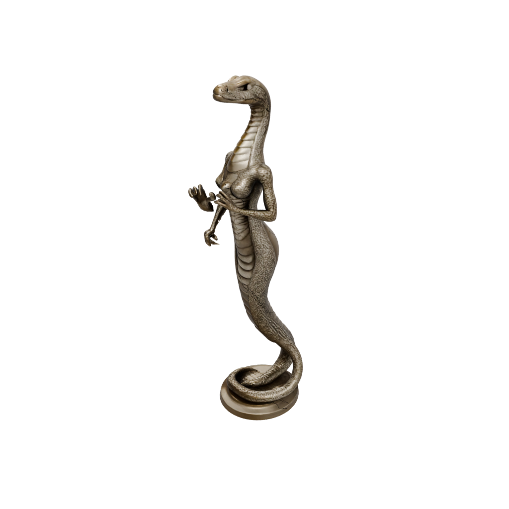 Bronze Floral Flexi King Cobra — flexi animals 3D print model, STL