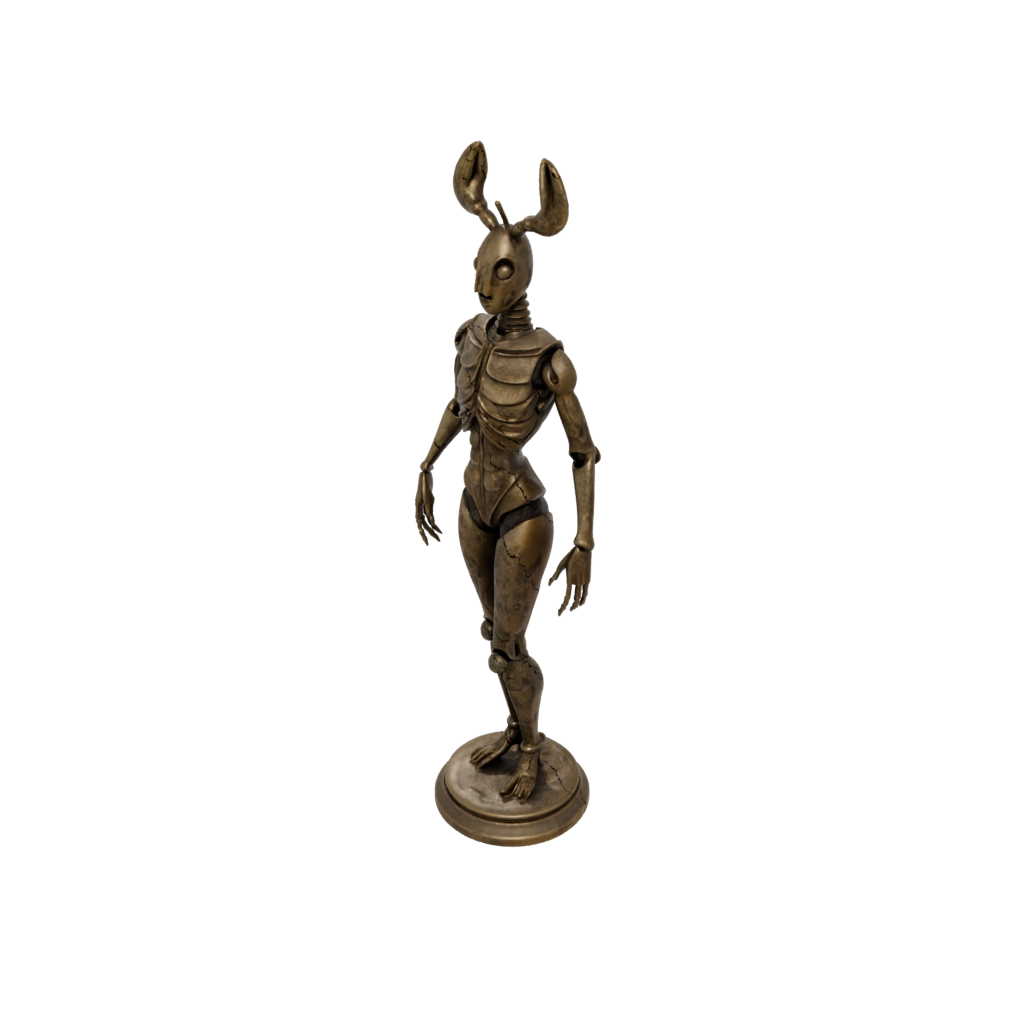 Bronze Floral Flexi Lobster — flexi animals 3D print model, STL