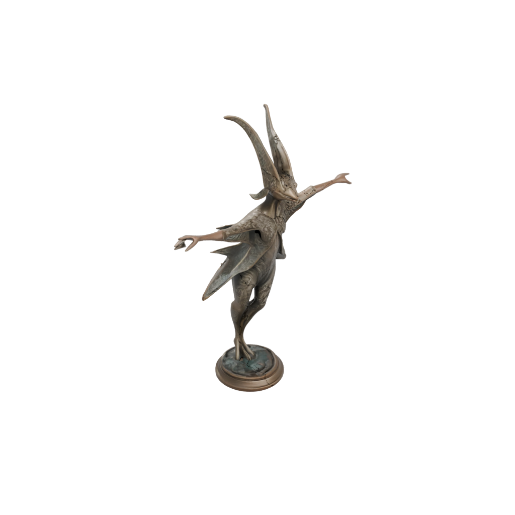 Bronze Floral Flexi Manta Ray — flexi animals 3D print model, STL