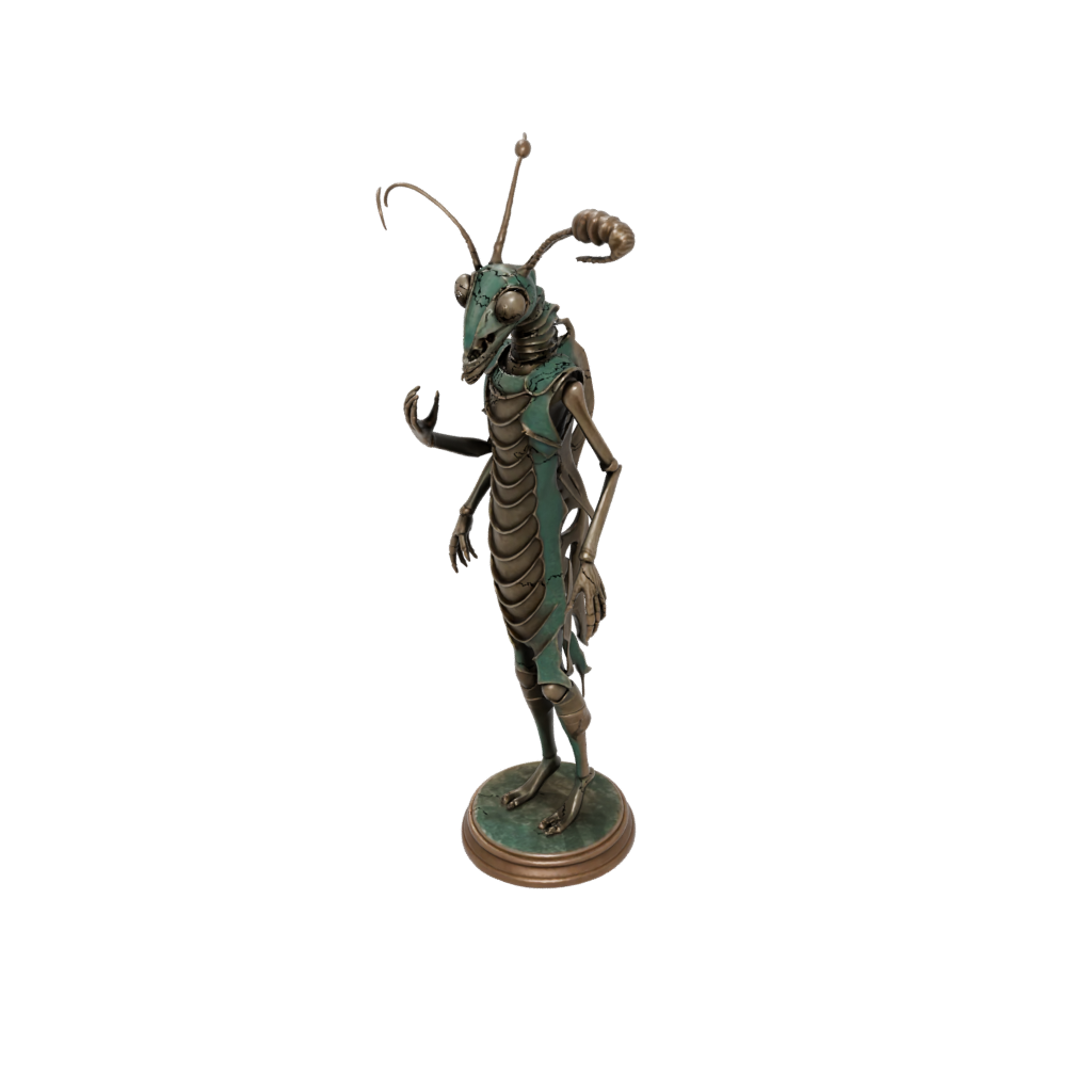 Bronze Floral Flexi Mantis Shrimp — flexi animals 3D print model, STL