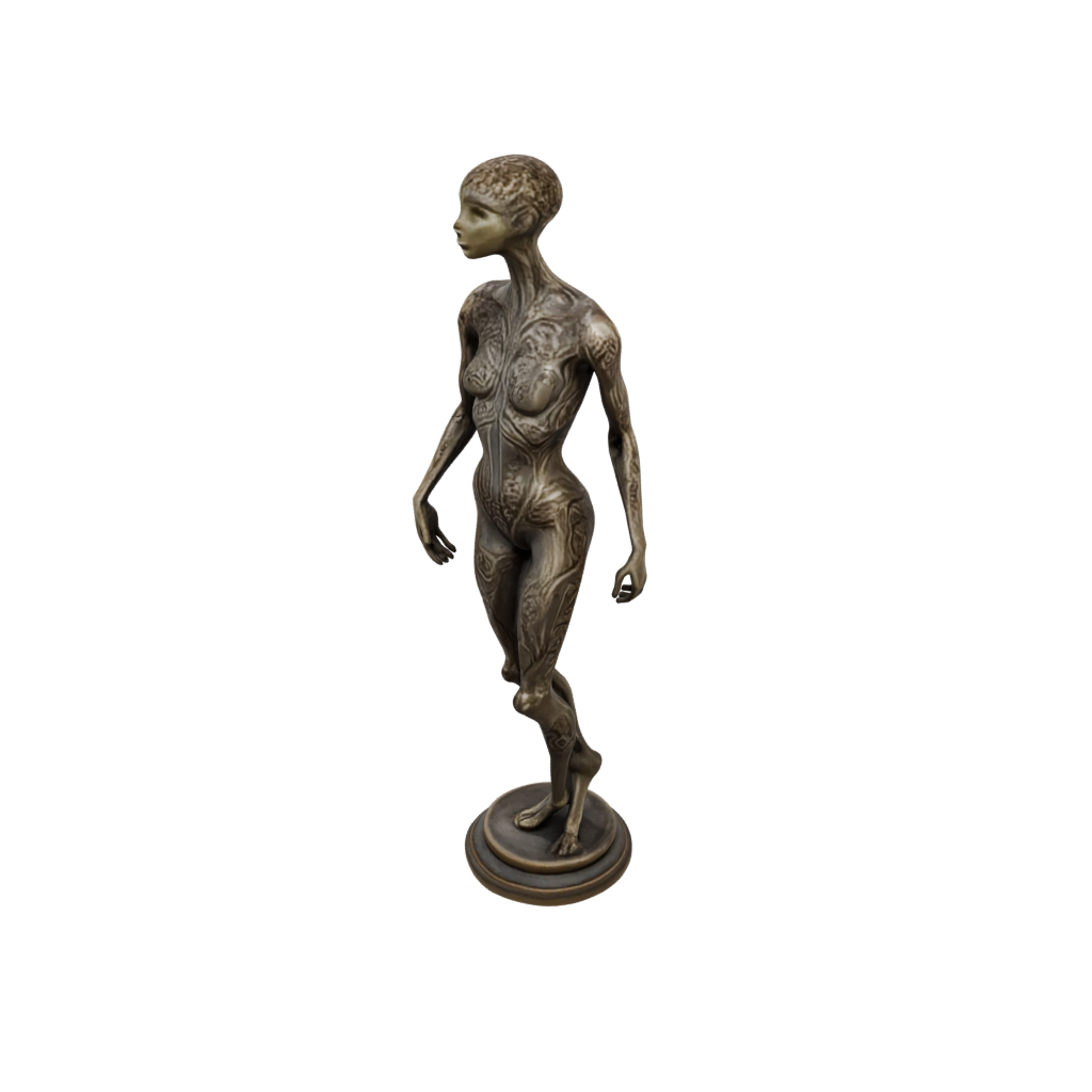 Bronze Floral Flexi Newt — flexi animals 3D print model, STL