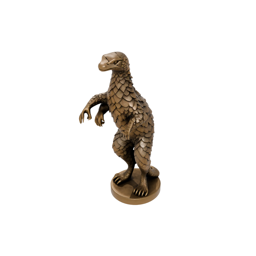 Bronze Floral Flexi Pangolin — flexi animals 3D print model, STL