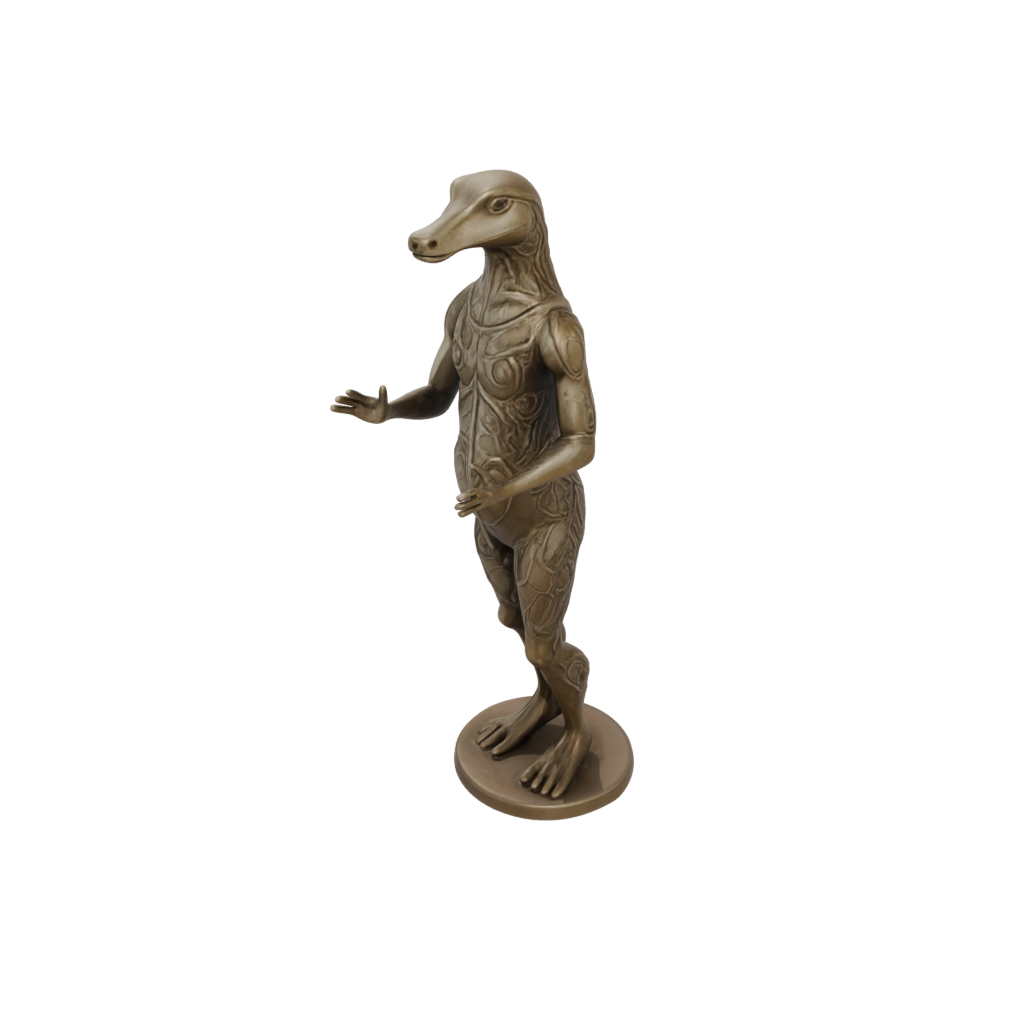 Bronze Floral Flexi Platypus — flexi animals 3D print model, STL