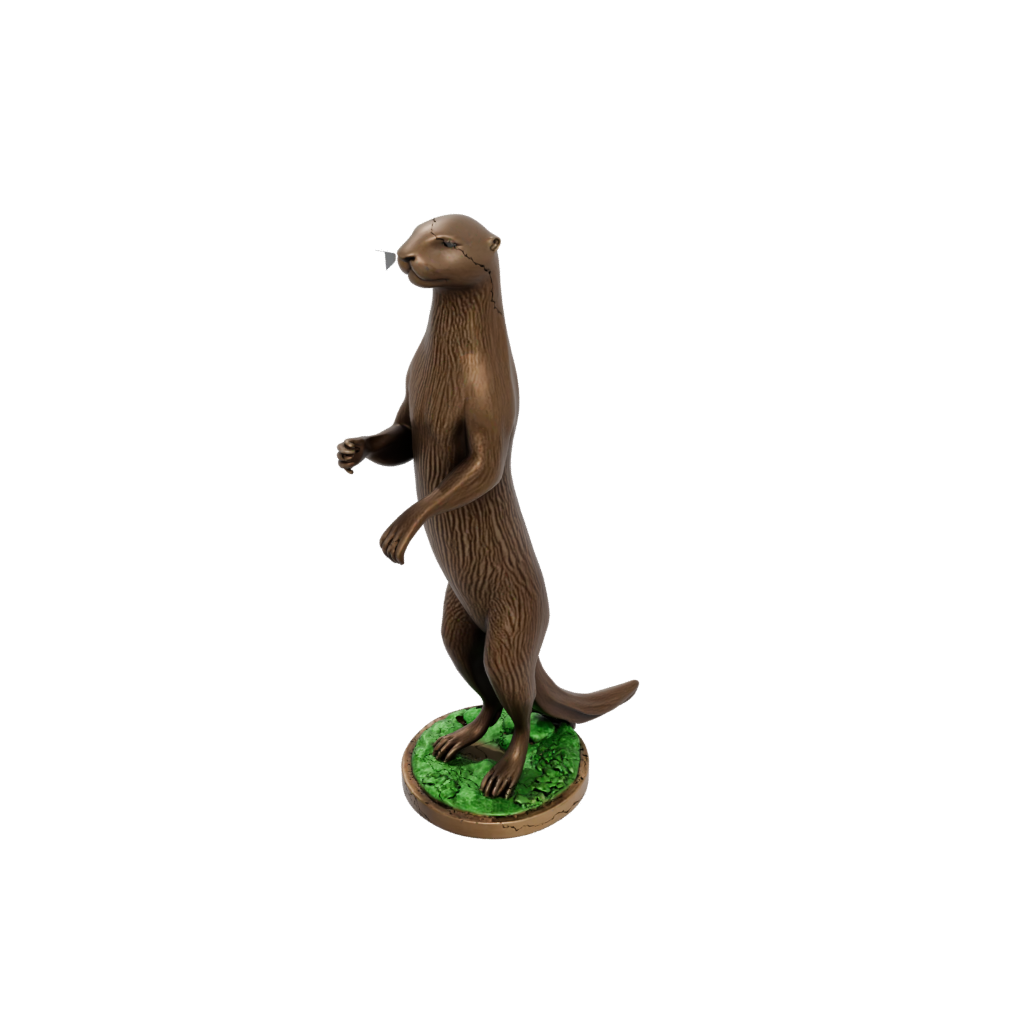 Bronze Floral Flexi River Otter — flexi animals 3D print model, STL