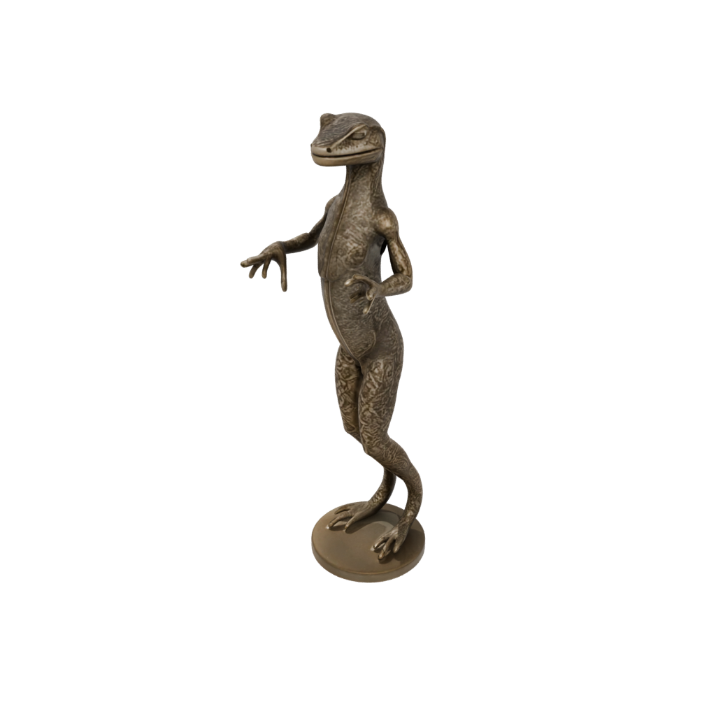 Bronze Floral Flexi Salamander — flexi animals 3D print model, STL