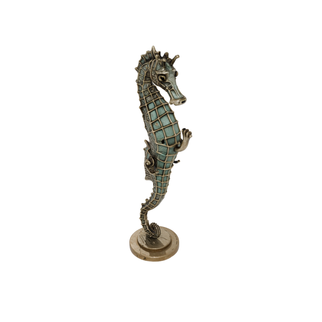 Bronze Floral Flexi Seahorse — flexi animals 3D print model, STL
