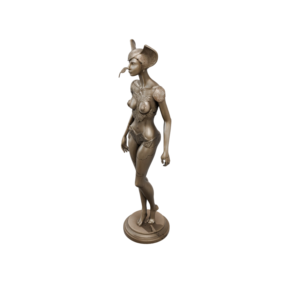 Bronze Floral Flexi Stingray — flexi animals 3D print model, STL