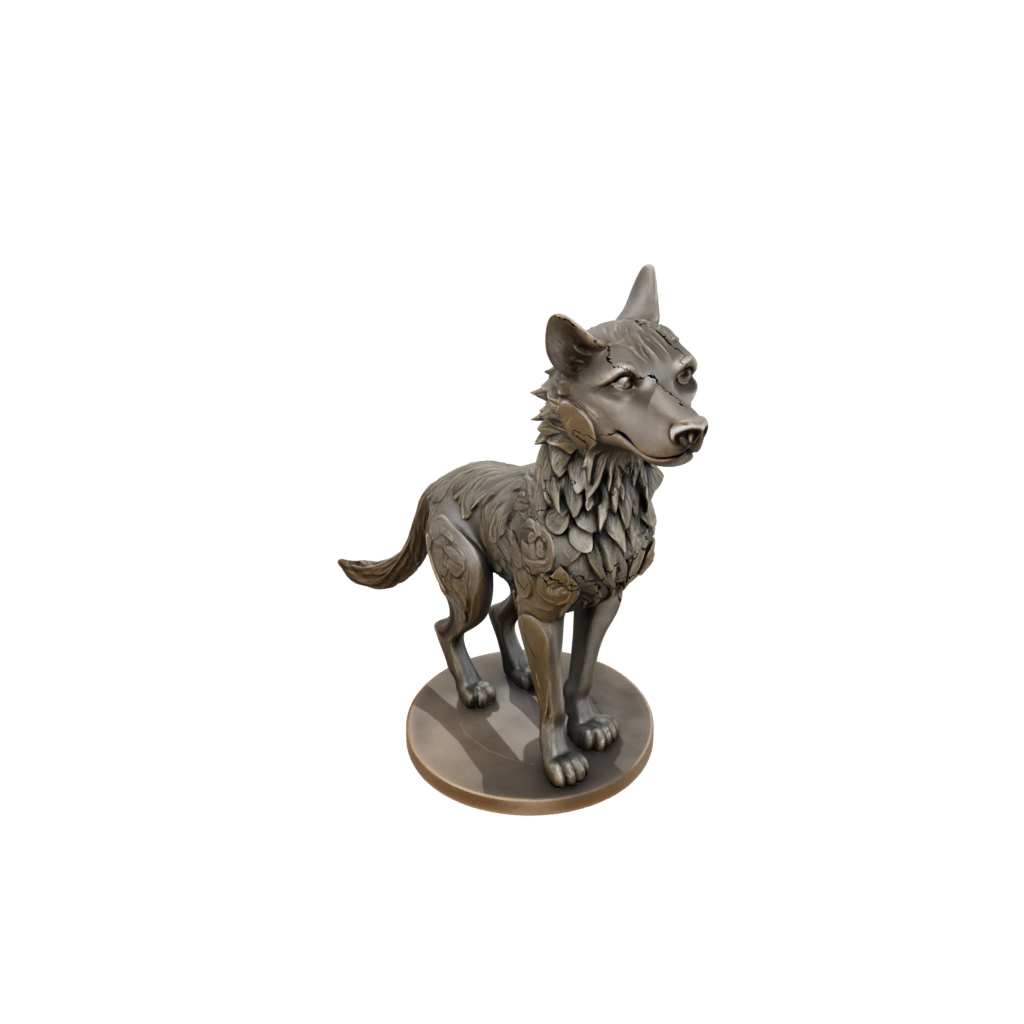 Bronze Floral Flexi Wolf Pup
