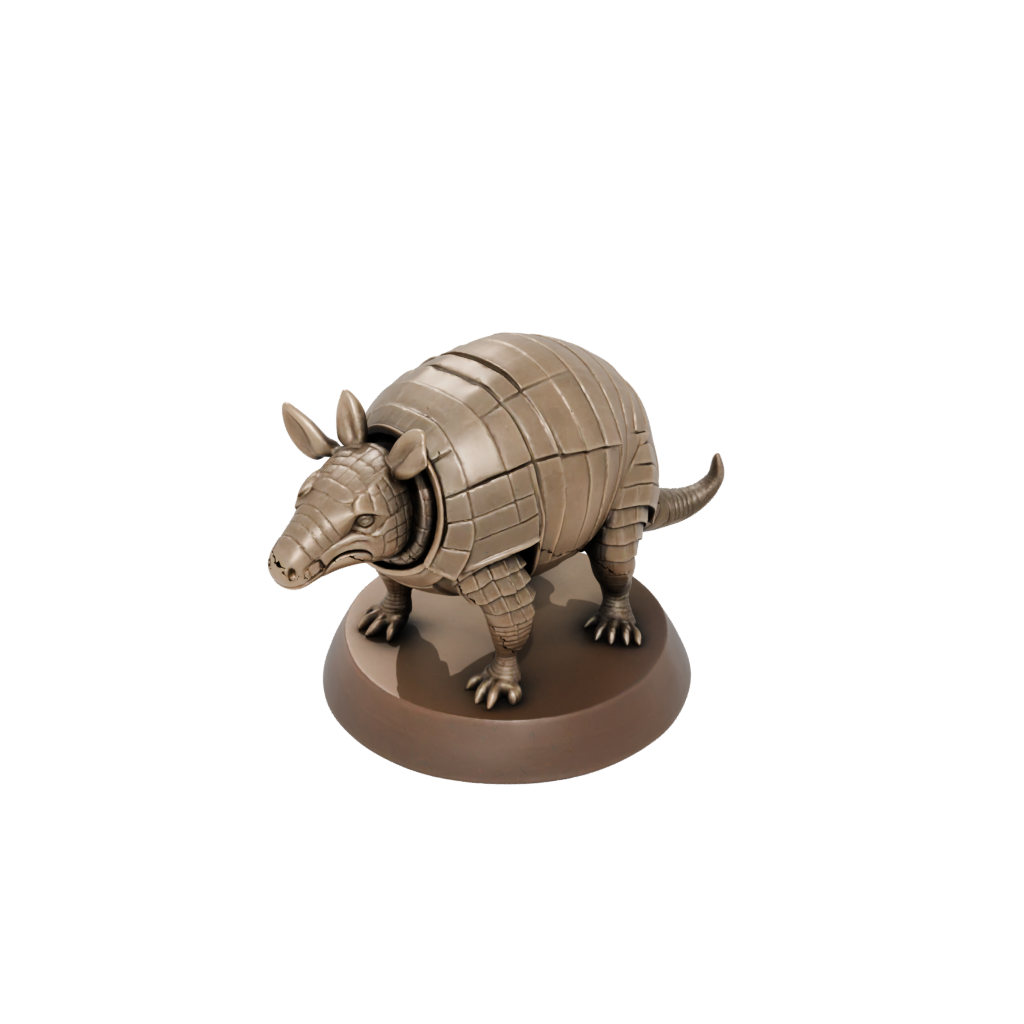 Bronze Geo Flexi Armadillo — flexi animals 3D print model, STL