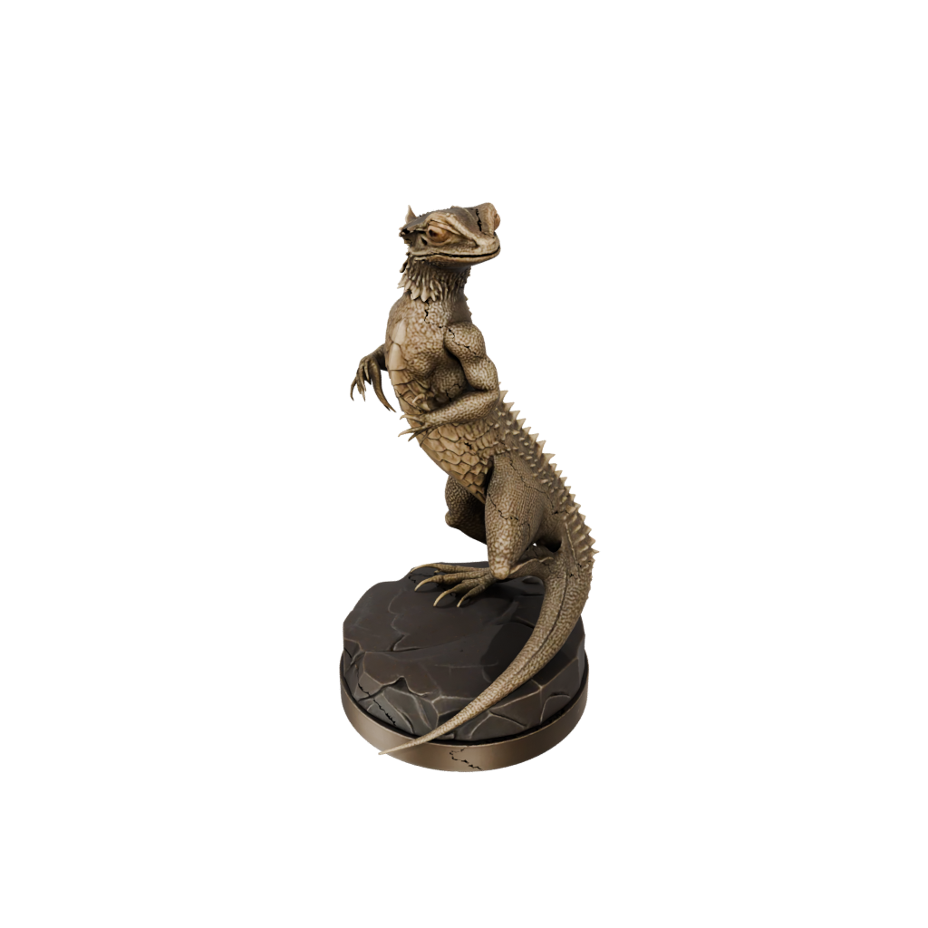 Bronze Geo Flexi Bearded Dragon — flexi animals 3D print model, STL