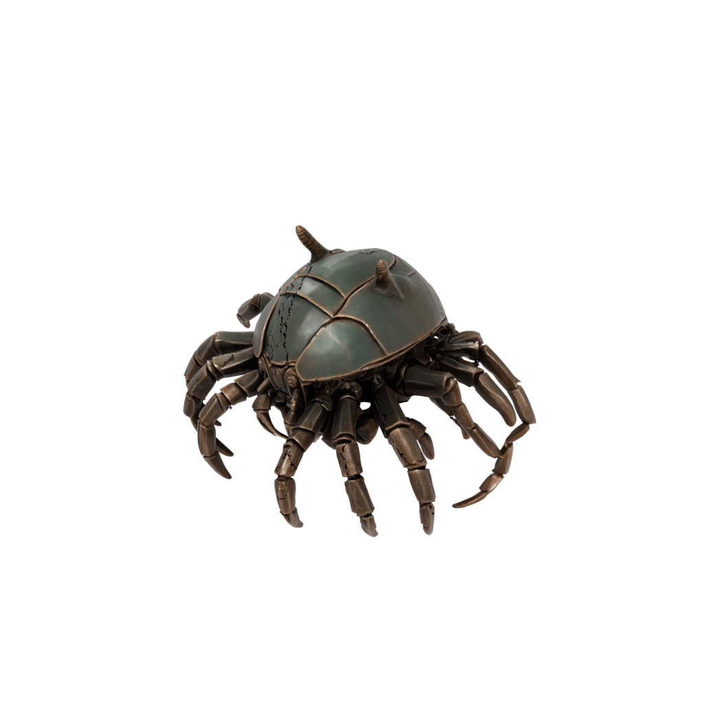 Bronze Geo Flexi Hermit Crab — flexi animals 3D print model, STL