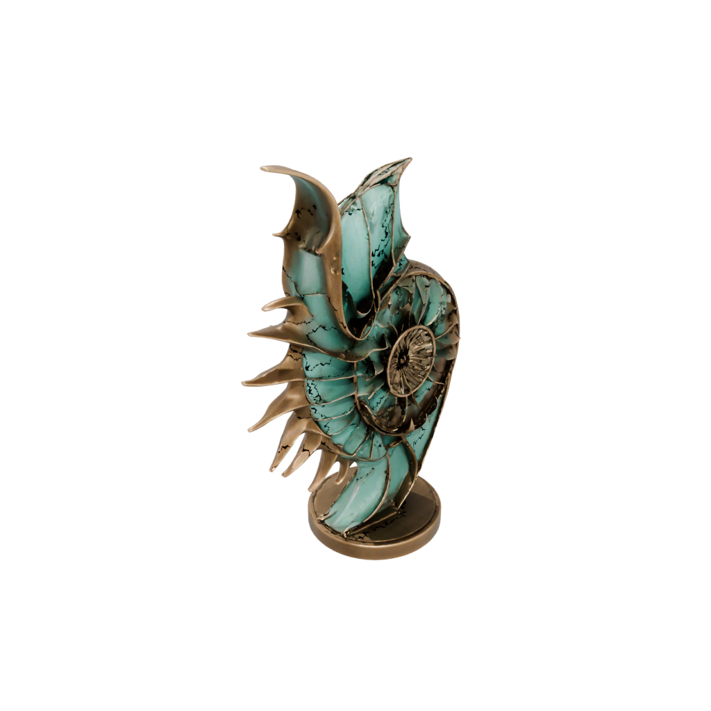 Bronze Geo Flexi Nautilus — flexi animals 3D print model, STL