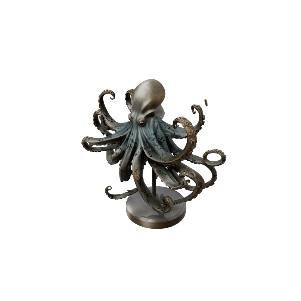 Bronze Geo Flexi Octopus