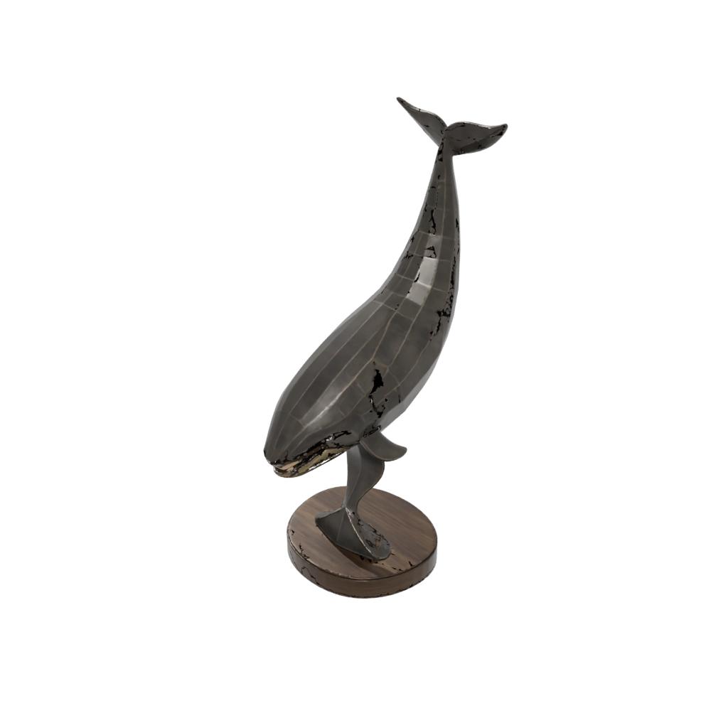 Bronze Geo Flexi Orca Whale
