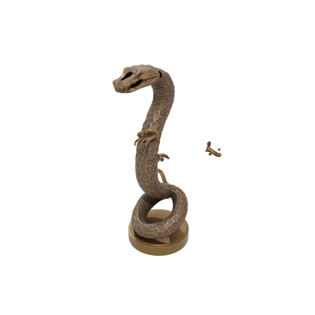 Bronze Geo Flexi Rattlesnake — flexi animals 3D print model, STL