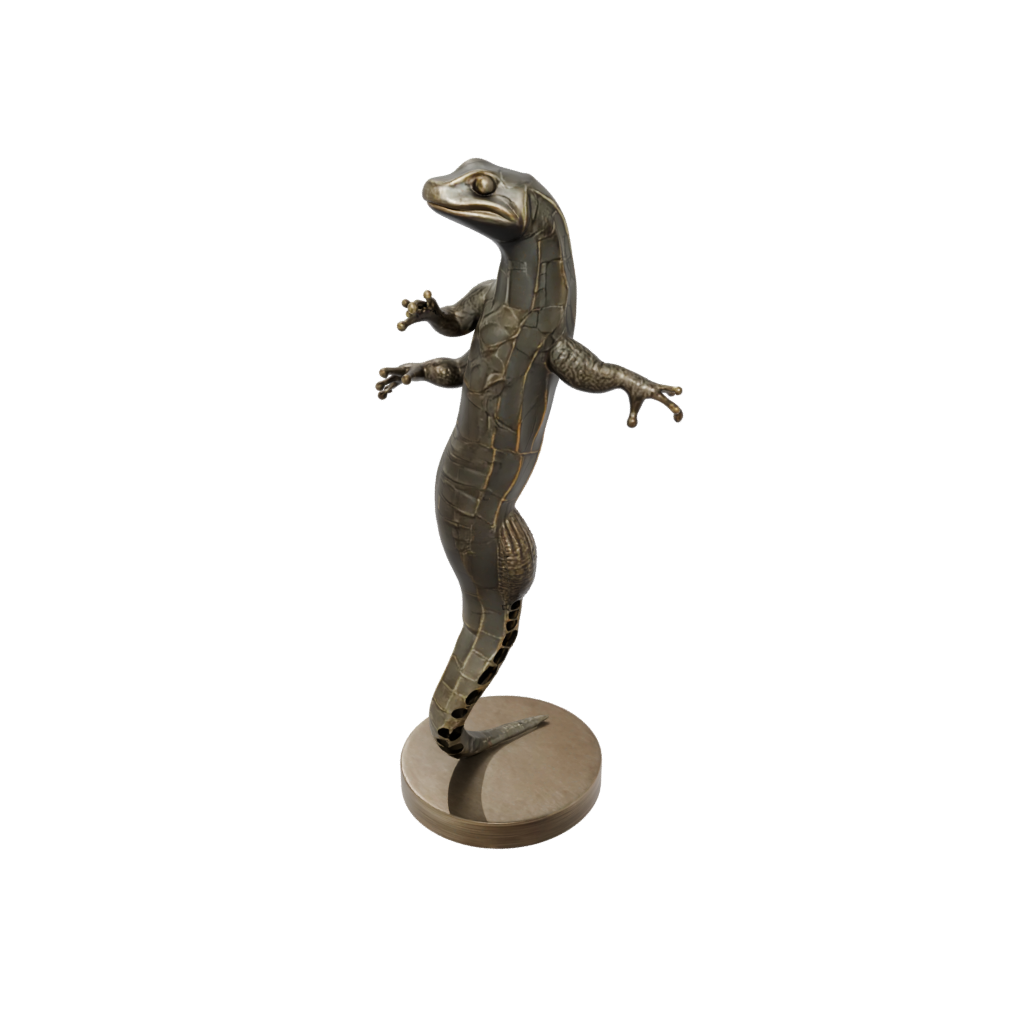 Bronze Geo Flexi Salamander — flexi animals 3D print model, STL