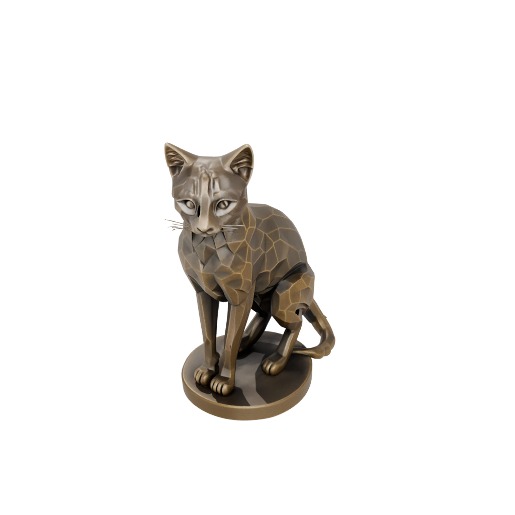 Bronze Geo Flexi Tabby Cat
