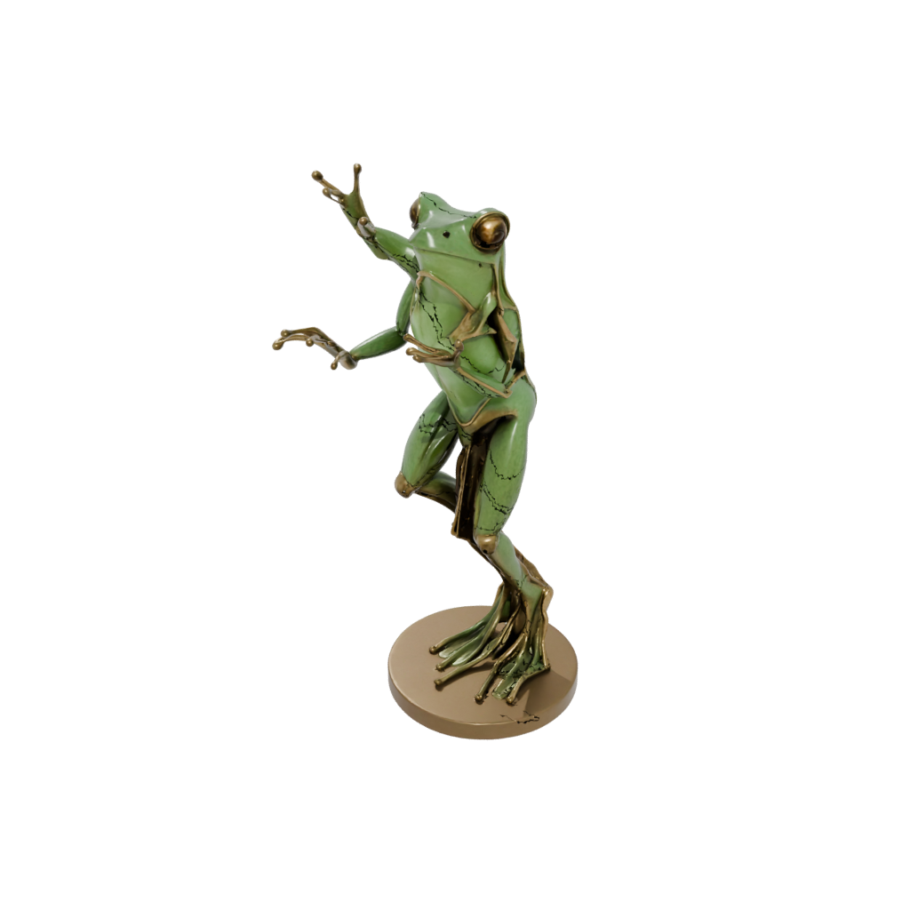 Bronze Geo Flexi Tree Frog — flexi animals 3D print model, STL