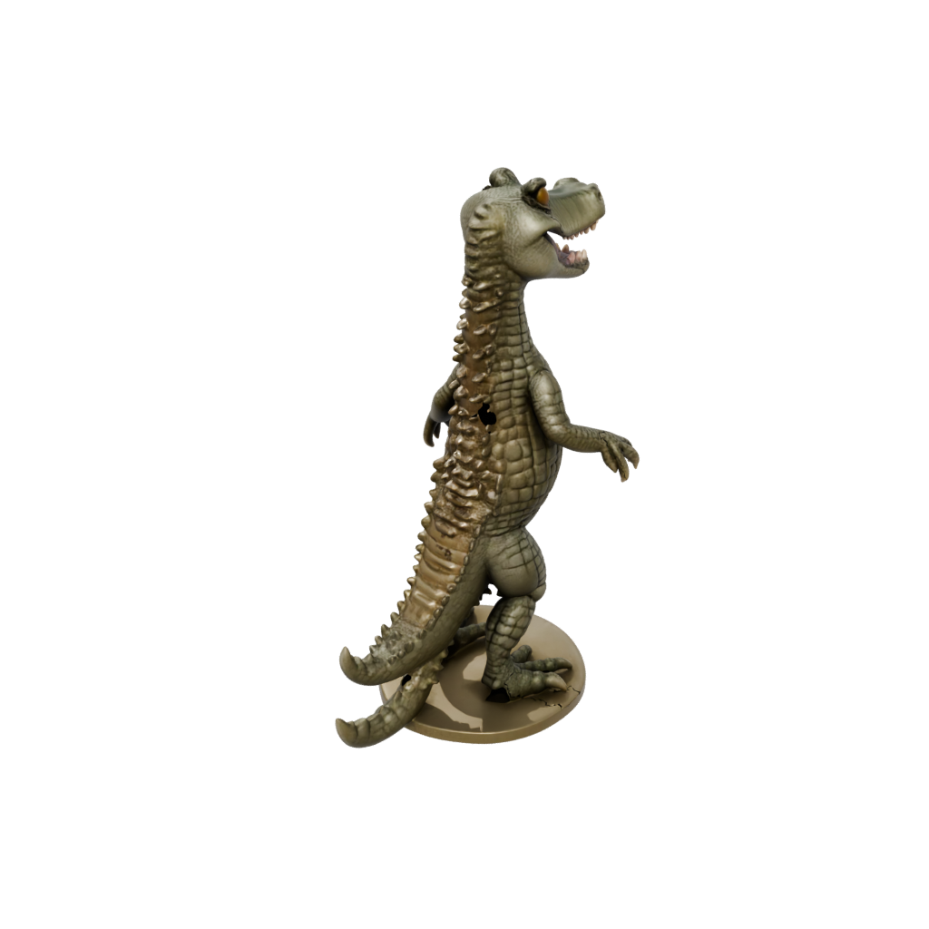 Bronze Kawaii Flexi Crocodile — flexi animals 3D print model, STL