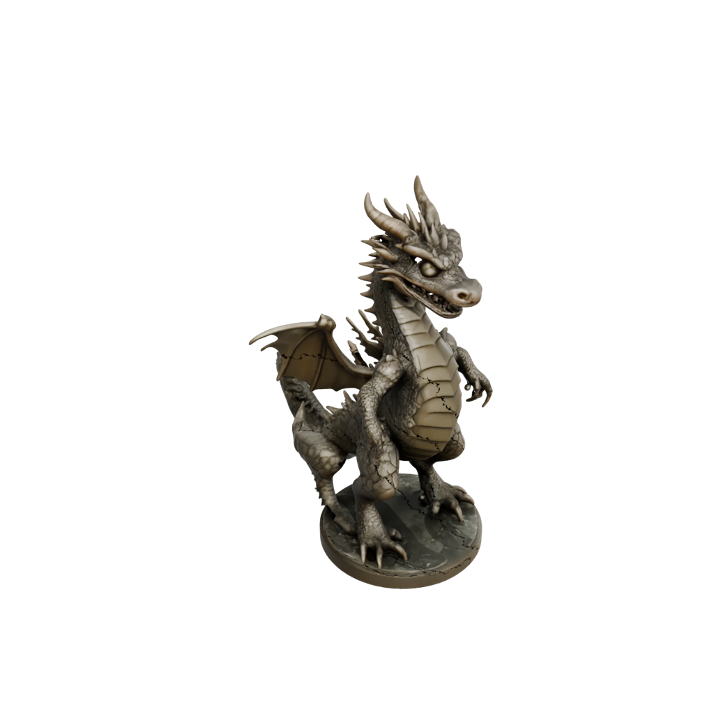 Bronze Kawaii Flexi Dragon