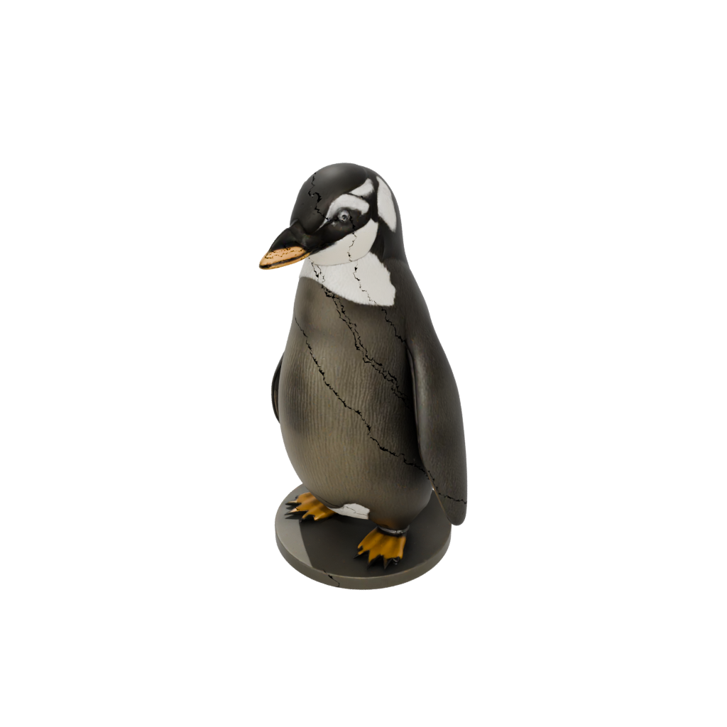 Bronze Kawaii Flexi Emperor Penguin — flexi animals 3D print model, STL