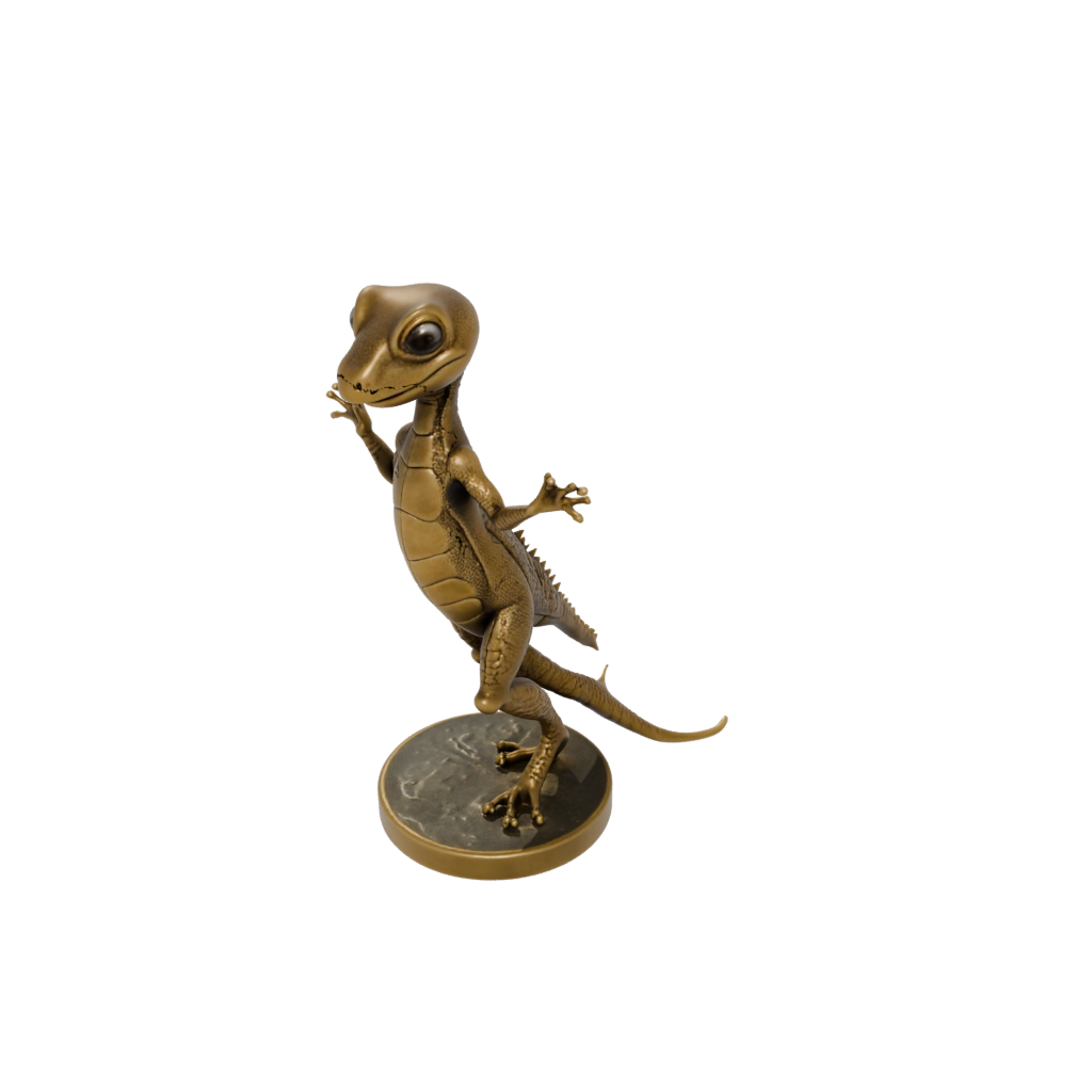 Bronze Kawaii Flexi Gecko — flexi animals 3D print model, STL