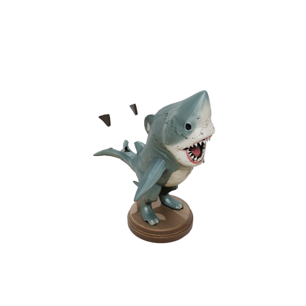 Bronze Kawaii Flexi Great White Shark