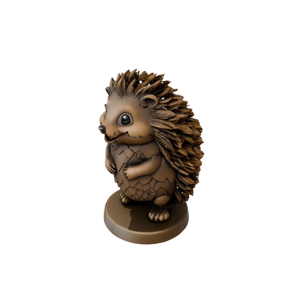 Bronze Kawaii Flexi Hedgehog — flexi animals 3D print model, STL