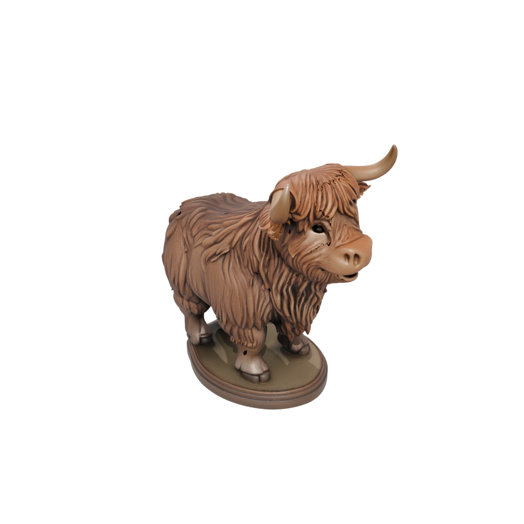 Bronze Kawaii Flexi Highland Cow