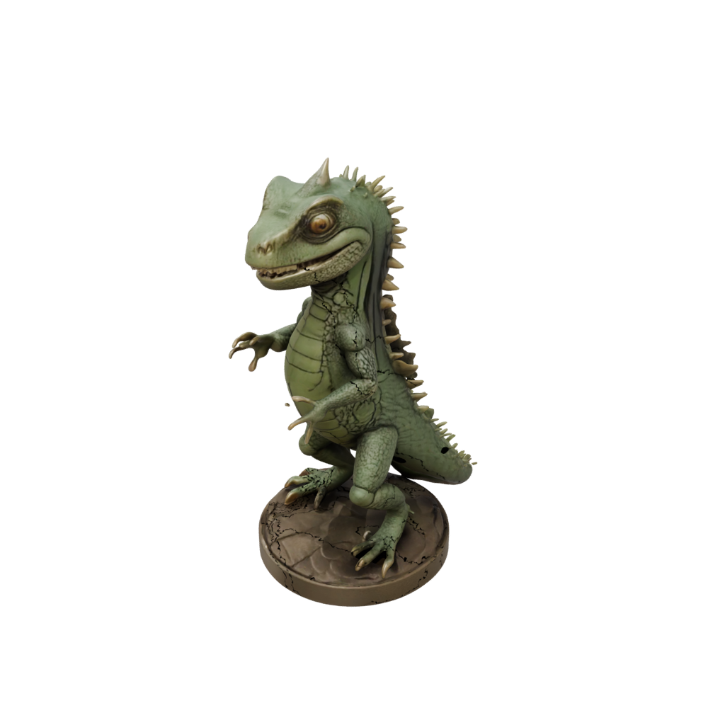 Bronze Kawaii Flexi Iguana