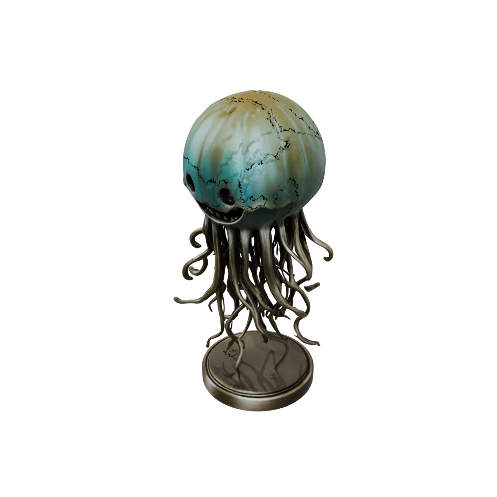 Bronze Kawaii Flexi Jellyfish — flexi animals 3D print model, STL