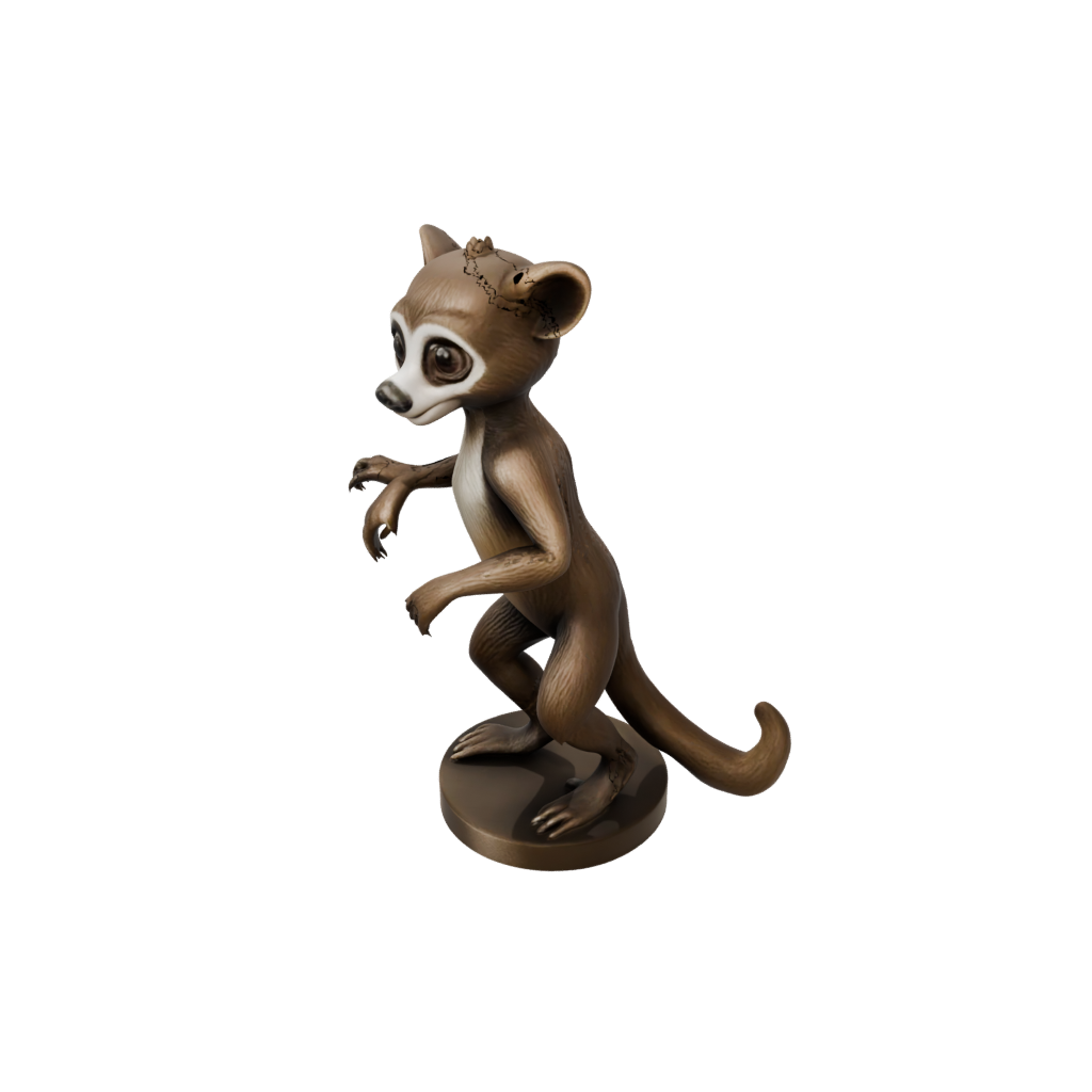 Bronze Kawaii Flexi Lemur